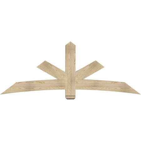 Ekena Millwork Alberta Rough Sawn Timber Gable Bracket, Douglas Fir, 84"W x 31"H x 6"D x 6"F, 9/12 Pitch GBW084X31X0606ALB00RDF